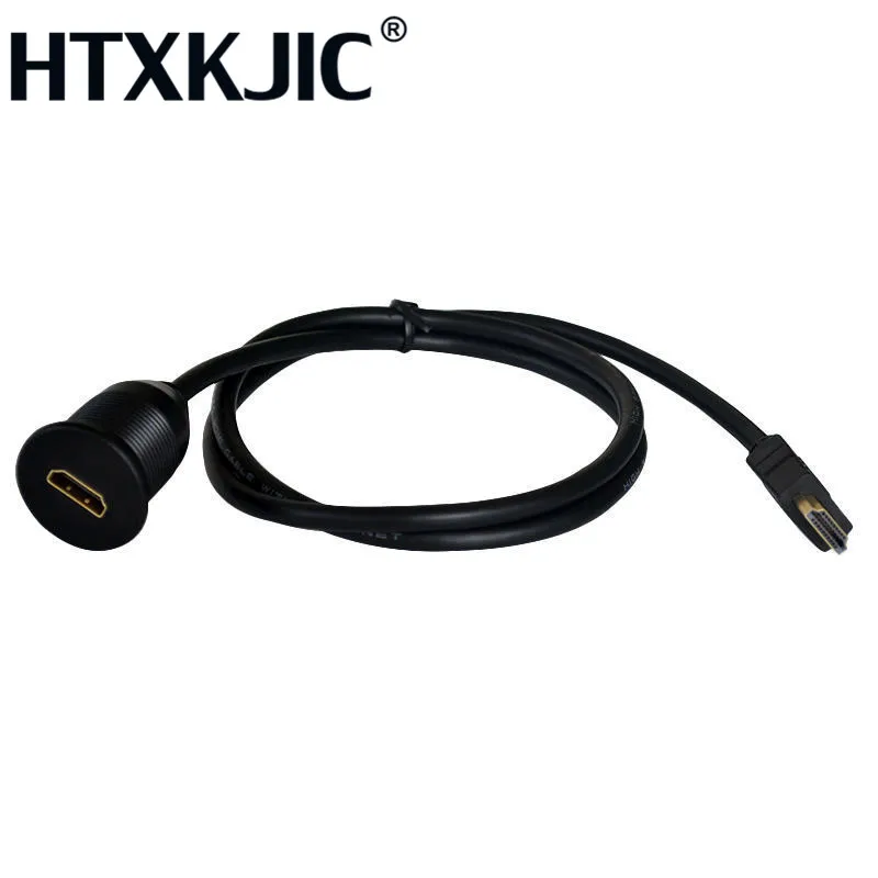 Coche Guión de Montaje empotrado HDMI Macho a Hembra Cable de Instalación de Kit de Panel 1m 2