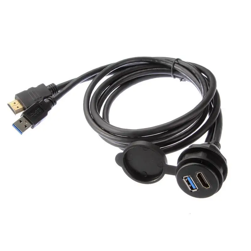 USB 3,0 Y HDMI-HDMI-+ USB3.0 Cable De Montaje De Una Prueba De Agua Para Coche, Barco Y Motocicleta 2