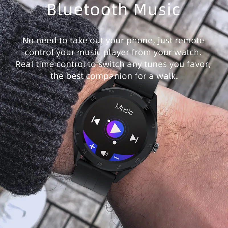 LIGE 2020 Nuevo teléfono bluetooth Inteligente reloj impermeable de los hombres de los deportes de la aptitud reloj monitor de salud weather display nuevo smartwatch +Caja 2