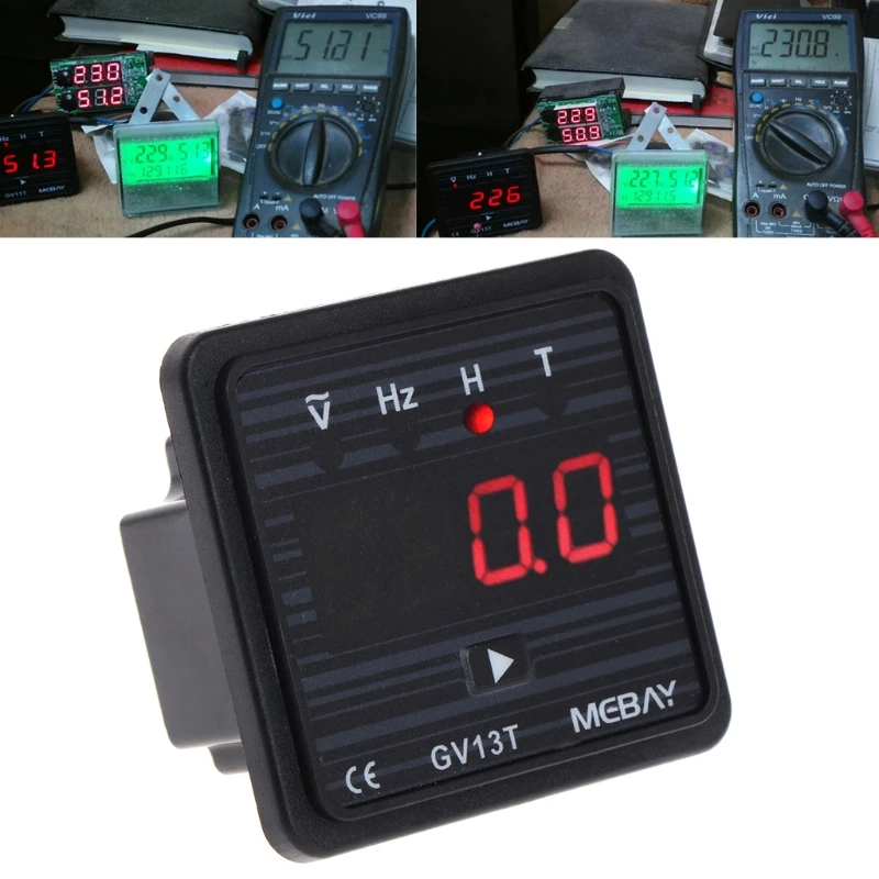 GV13T AC220V Generador Voltímetro Digital equency Hora de Prueba de Medidor de Panel 2