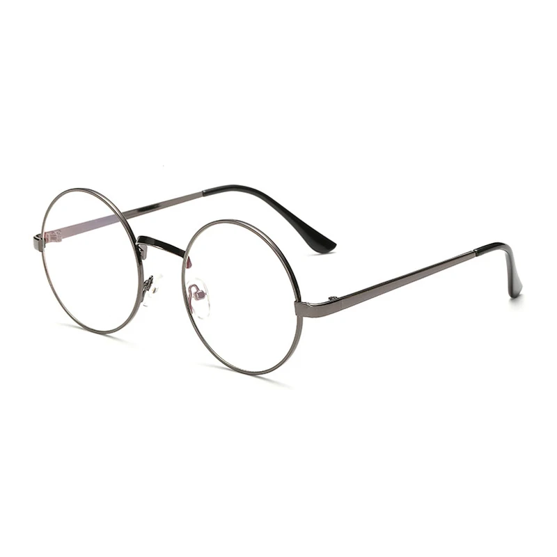 Anti blue ray gafas de cristales de la computadora juego de gafas de montura retro de Grau Espectáculo para Hombres Mujeres gafas Anteojos Redondos 2