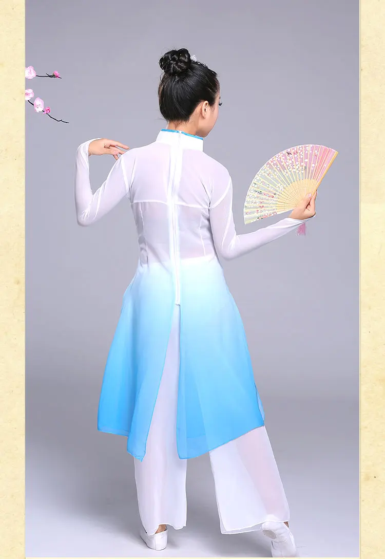 Para niños de estilo clásico Chino Hanfu trajes de baile de las niñas fan de la danza Yangko ropa traje chino de etnia hmong ropa 2