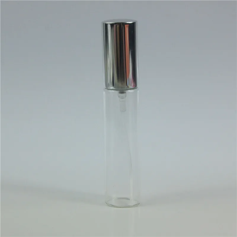 50pcs/lote 10 ml de Vacío Portátil de Vidrio Retornables de Perfume Botella Con Atomizador Vaciar Contenedores de Cosméticos Con Pulverizador Para Viajar 2