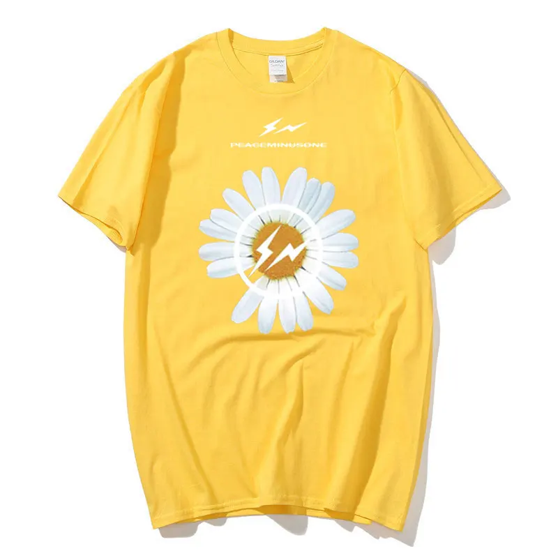 Nueva tendencia bigbang gdragon T-shirt Daisy harazuku hip hop camiseta de los hombres de las mujeres del diseño precioso de verano de Algodón de alta calidad t-shirt Tops 2