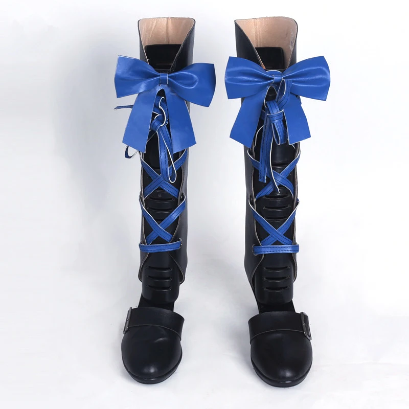 Nuevo Black Butler Kuroshitsuji Ciel Phantomhive Cosplay Botas w/Azul Bowknot de Anime Cosplay Zapatos para Mujer/hombre Talla 35-43 2