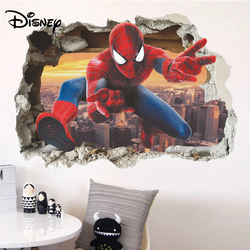 Disney Spider-Man pegatinas de los niños en la habitación de decoración de fondo pegatinas sofá de la sala decoración pegatinas 2