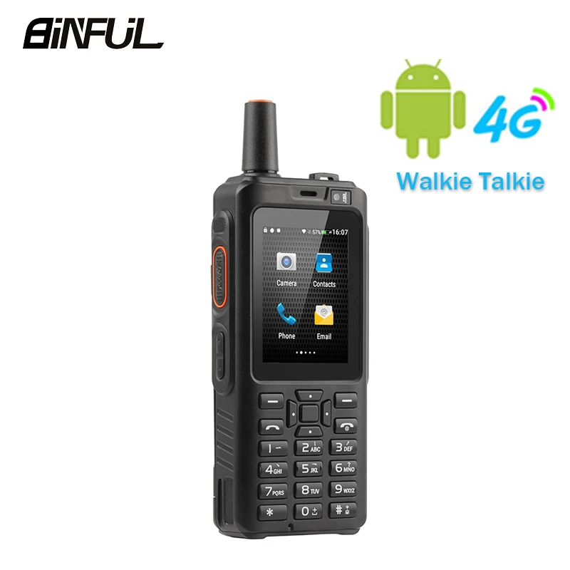 BiNFUL 7S+ Zello Walkie Talkie Teléfono Móvil Impermeable IP65 Smartphone MTK6737M Quad Core 4G LTE, Android Teclado PTT F40 Radio 2