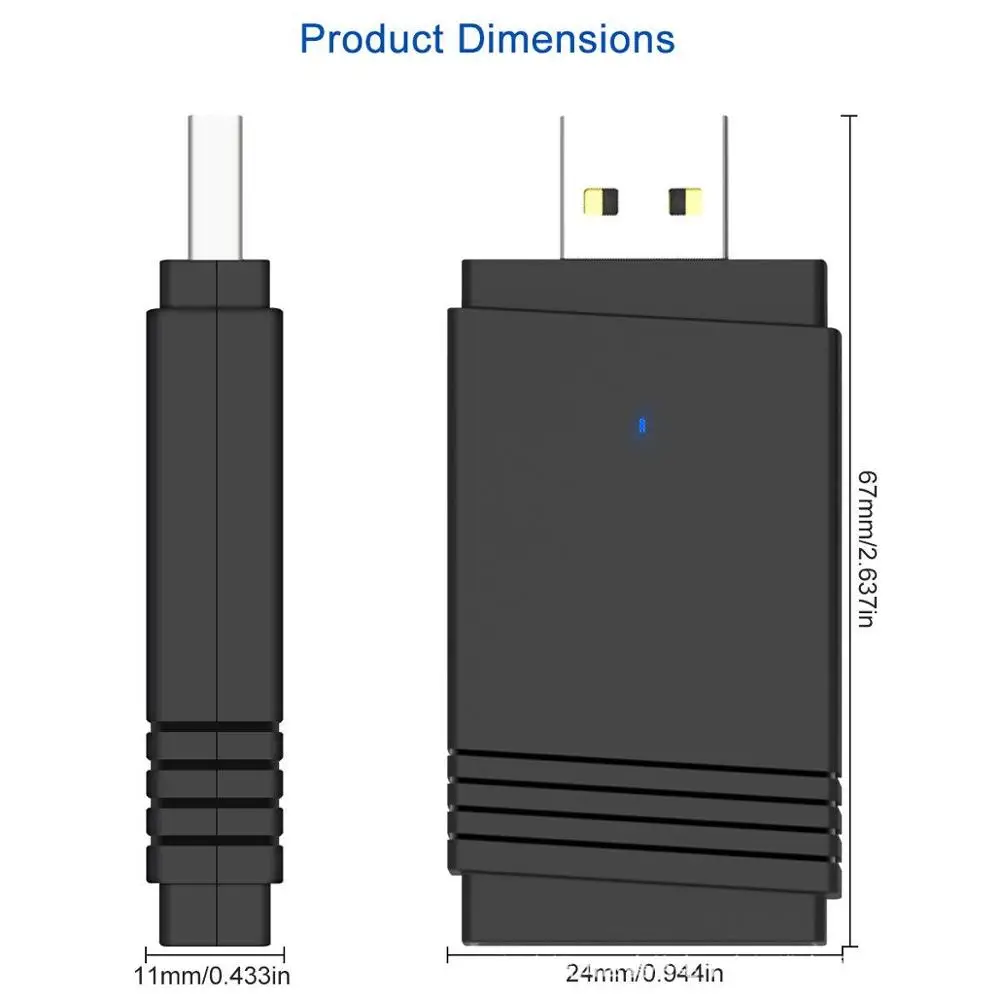 2 en 1 Doble Banda Wireless USB 3.0 Inalámbrico Adaptador USB Wifi de la PC de la Tarjeta de Red 5G/2.4 G USB WIFI+bluetooth 5.0 1200Mbps Para Windows 2