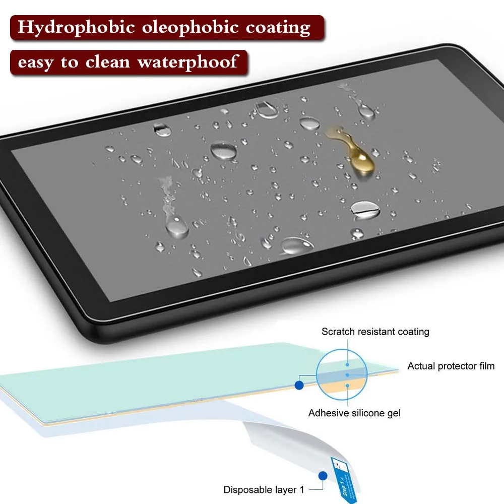 Para Huawei MediaPad 10 M2 Tablet Ultra Clara De Cristal Templado Protector De Pantalla Anti Huellas Dactilares Proective Película 2
