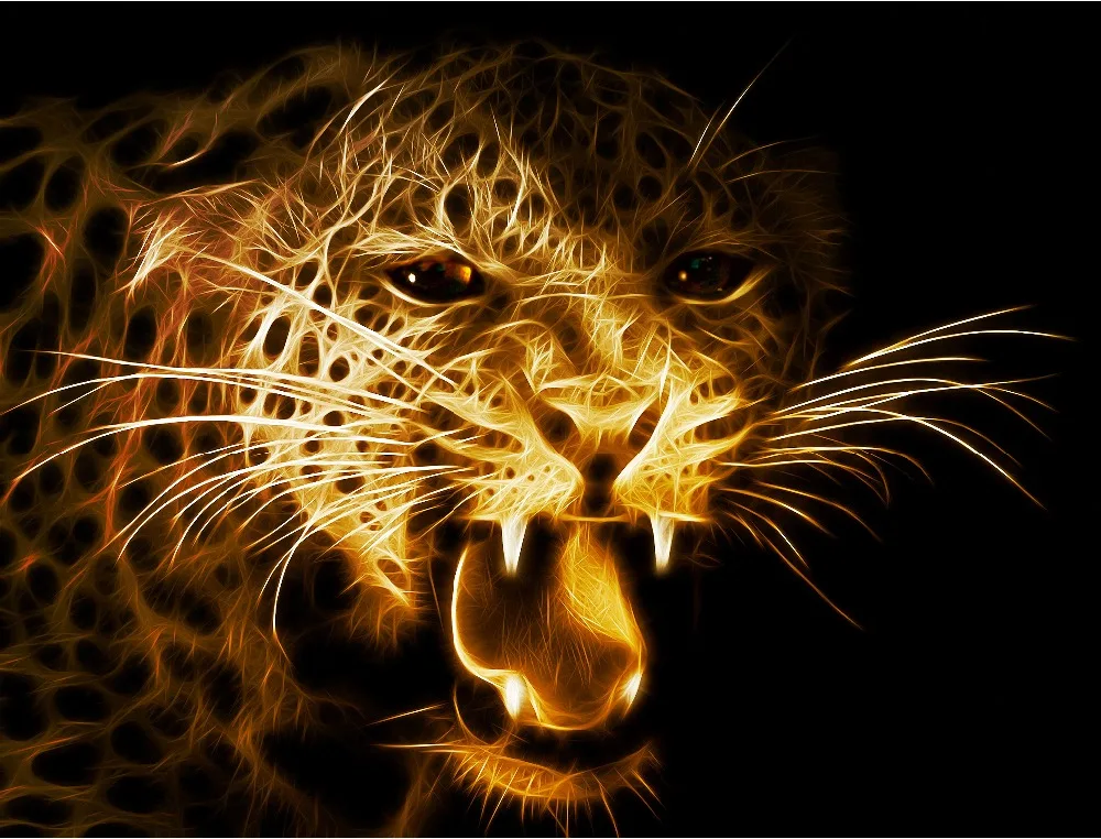 Leopardo 5D BRICOLAJE Diamante de Lleno a la Pintura de la Ronda de Perforación AB Resina Bordados de Animales Mosaico de Arte de diamantes de Imitación de Pegatinas Decoración casera de la Pared 2