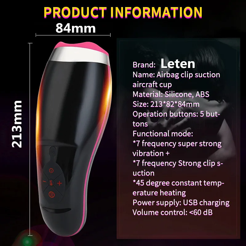 Automático Calefacción Chupando Masturbador Masculino de la Copa Smart Pulso linterna Vibrador vagina coño Máquina de Sexo Mamada Juguetes Sexuales Para Hombre 2