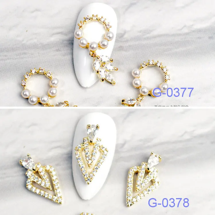 5pcs de lujo árbol de la cadena de 3D nail art circón joyas de uñas cristales de diamantes de imitación de uñas accesorios del arte del clavo de la decoración de uñas de los encantos 2