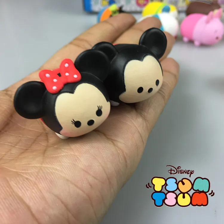 Disney Tsum Tsum 10pcs/Lote de 3.8 cm Con Caja Lindo Mini Donald Mickey Winnie Juguetes Lindo Tsum Tsum Para Navidad a los Niños de Regalo Juguetes 2