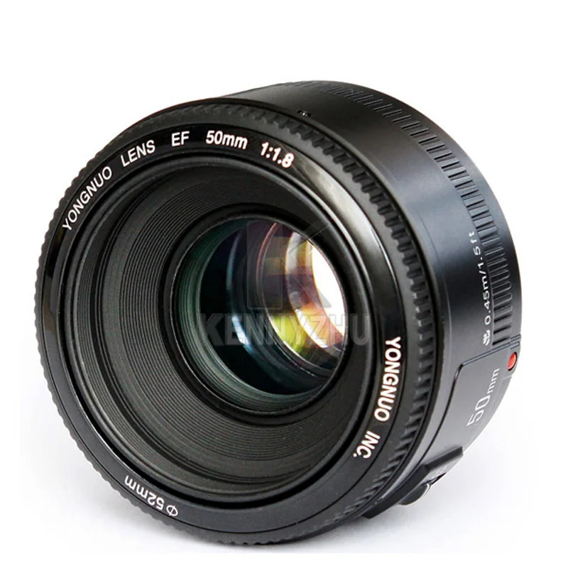 YONGNUO EF 50/1.8 AF MF 50mm F1.8 -F22 Lente de Gran Apertura Lente de Foco Fijo YN50mm para Canon EOS DSLR Full-frame & Cámaras APS-C 2