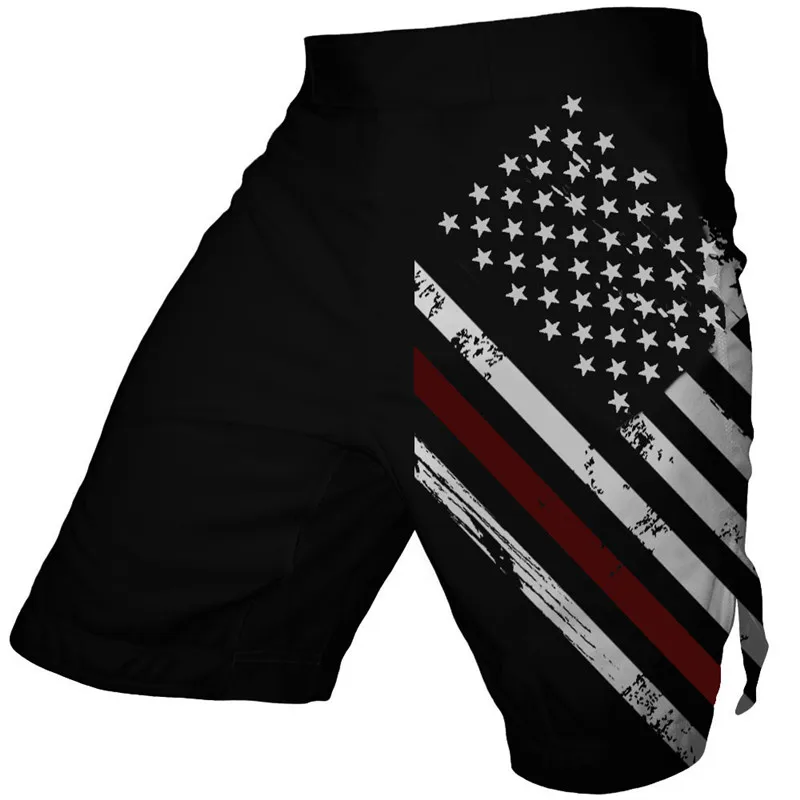 La Bandera americana de Impresión de los Hombres Cortos MMA Entrenamiento Deportivo Duradero Hombres Muay Thai, BJJ Cortos de Troncos 2