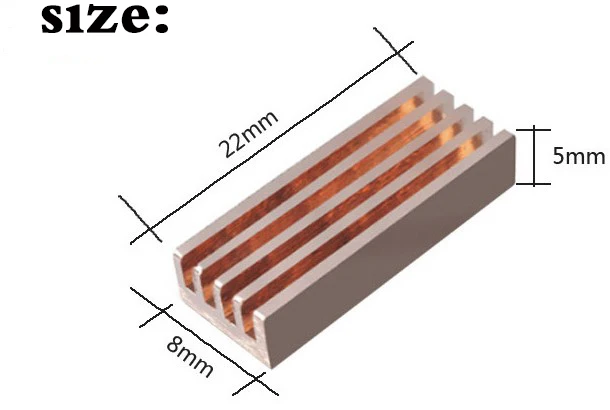 CoolerAge 8pcs de Cobre del Disipador de Calor de Ram Disipador de calor Enfriador de Adhesivo para VGA GPU DDR RAM DDR3 de Memoria IC Chipset de Refrigeración 13* 12mm 2