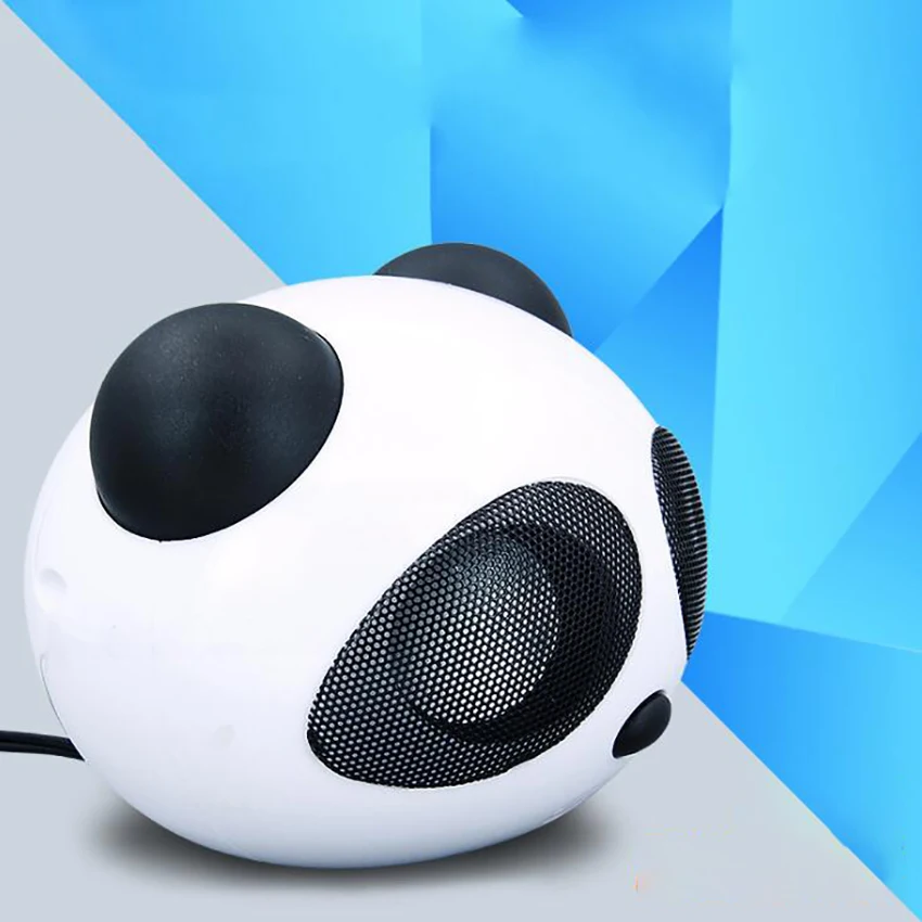 Mini Portátil de Panda Altavoces de Viaje con 3.5 mm de Audio USB, Enchufe, equipo de alta fidelidad de Sonido, Altavoces Multimedia para Ordenador Portátil 2