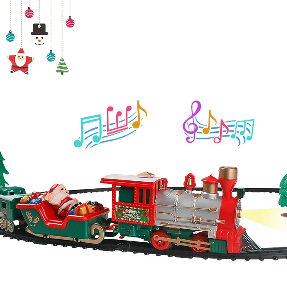 Los niños Pequeños Pista de Tren de Juguete de la Luz Eléctrica de Música de Navidad de Tren de Bebé, Juguetes de Navidad, Decoraciones Para el Hogar navidad 2019 2