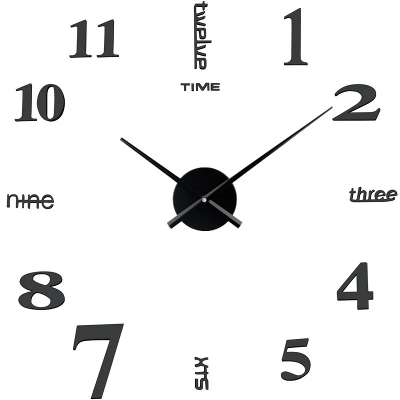 2019 Nuevo Reloj De Pared Reloj De Cuarzo Horloge Diseño Moderno De Gran Decorativos Relojes De Europa Acrílico Pegatinas Sala De Estar Saat 2