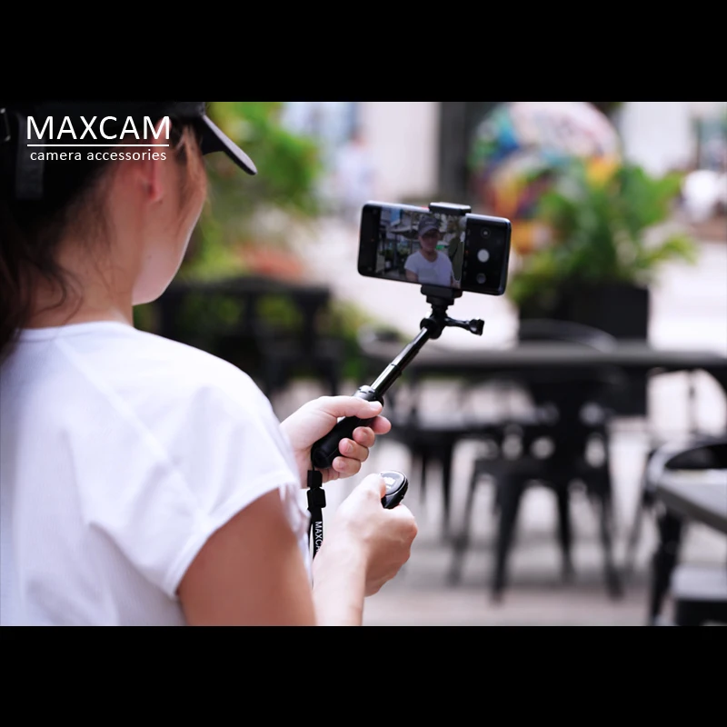 MAXCAM para Gopro Hero 8 7 6 Mango Extensible Trípode de Bolsillo Polo Mini Selfie Stick para DJI OSMO cámara de Deportes de Acción de teléfono inteligente 2
