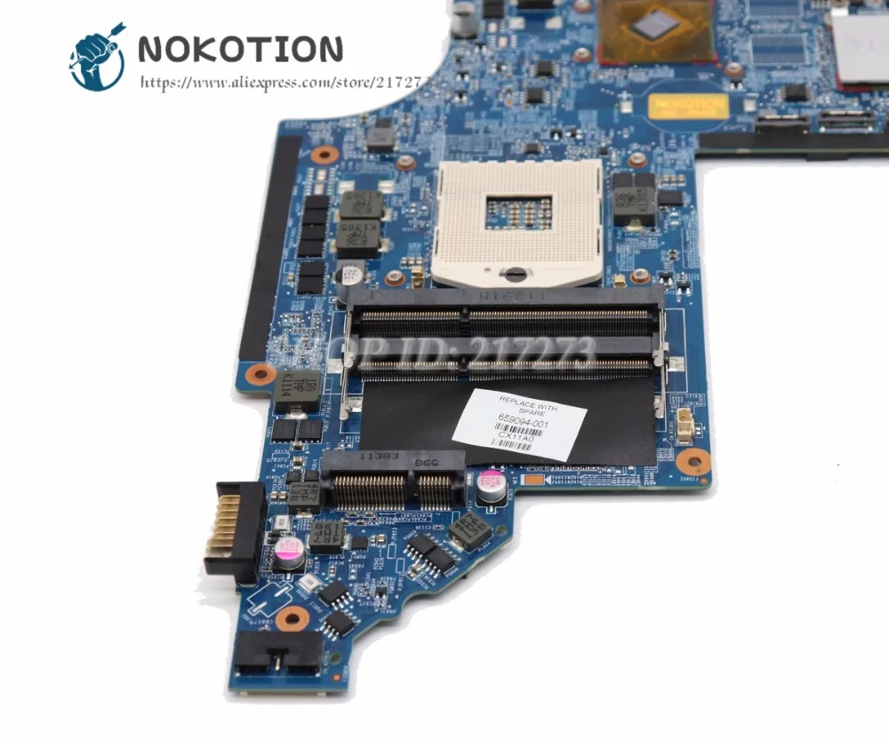 NOKOTION 659094-001 PRINCIPAL CONSEJO Para HP Pavilion DV7 DV7-6000 de la Placa base del ordenador Portátil HM65 DDR3 HD6490 tarjeta gráfica 2