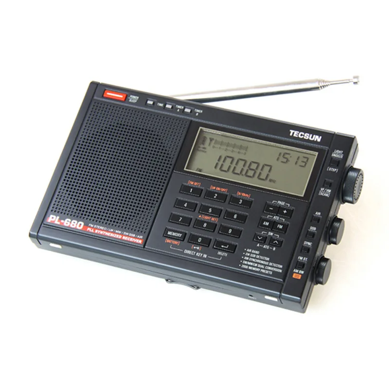 Tecsun PL-680 radio fm portátil de alto rendimiento completo de la banda sintonizador digital de radio estéreo de FM AM SW SSB Receptor de Radio 2