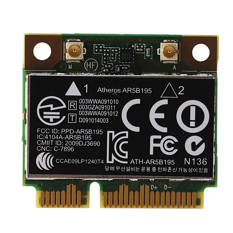 AR9285 AR5B195 150M+BT3.0 la Mitad de la tarjeta Mini PCI-E Tarjeta Inalámbrica SPS:593127-001 592775-001 de 430 431 435 436 4530S 2
