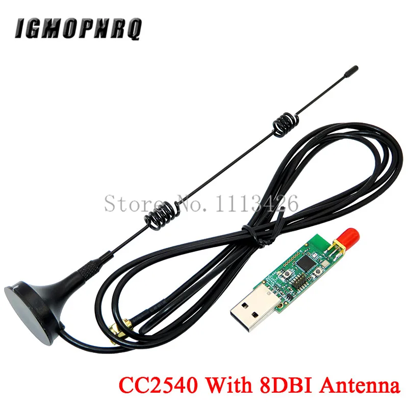 CC2531 Zigbee Emulador CC-Depurador de USB Programador CC2540 Sniffer con antena de 8DBI Módulo Bluetooth Conector de Cable Downloader 2