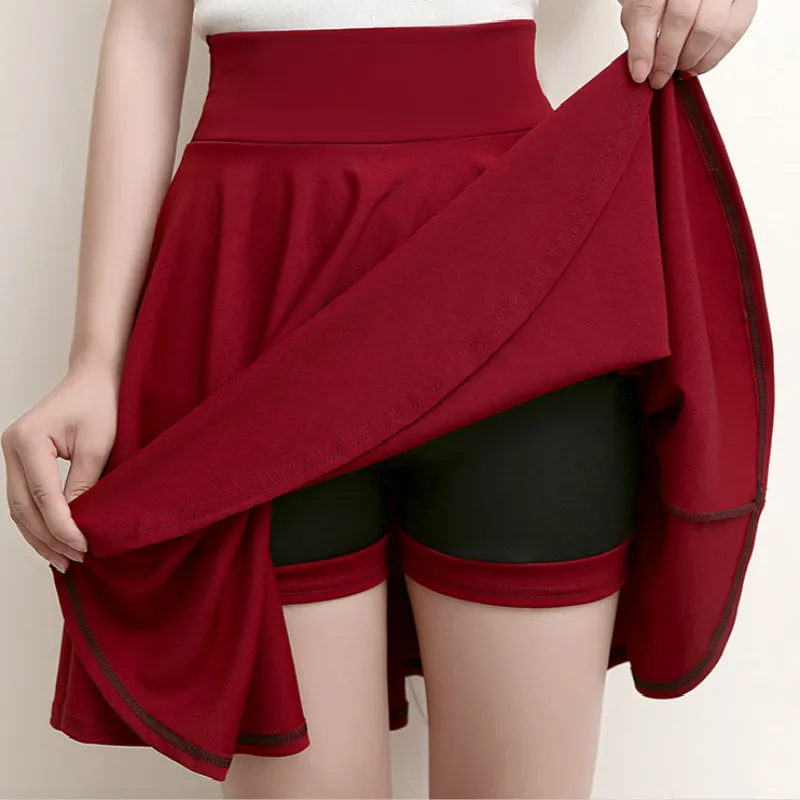 Moda Falda Corta de las Mujeres 2019 Nueva Primavera Verano coreano Negro Rosa Cintura Alta Falda Plisada Femenino RE2395 2