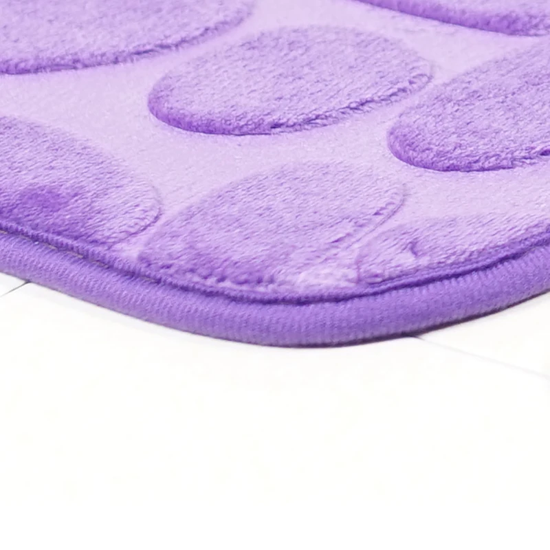 Zeegle 3D de Piedra en Relieve 2pcs alfombra de Baño de ajuste Anti-slip de Baño Esteras Absorbentes alfombra de Baño Set de Baño de la Manta de Franela forma de U Mat 2