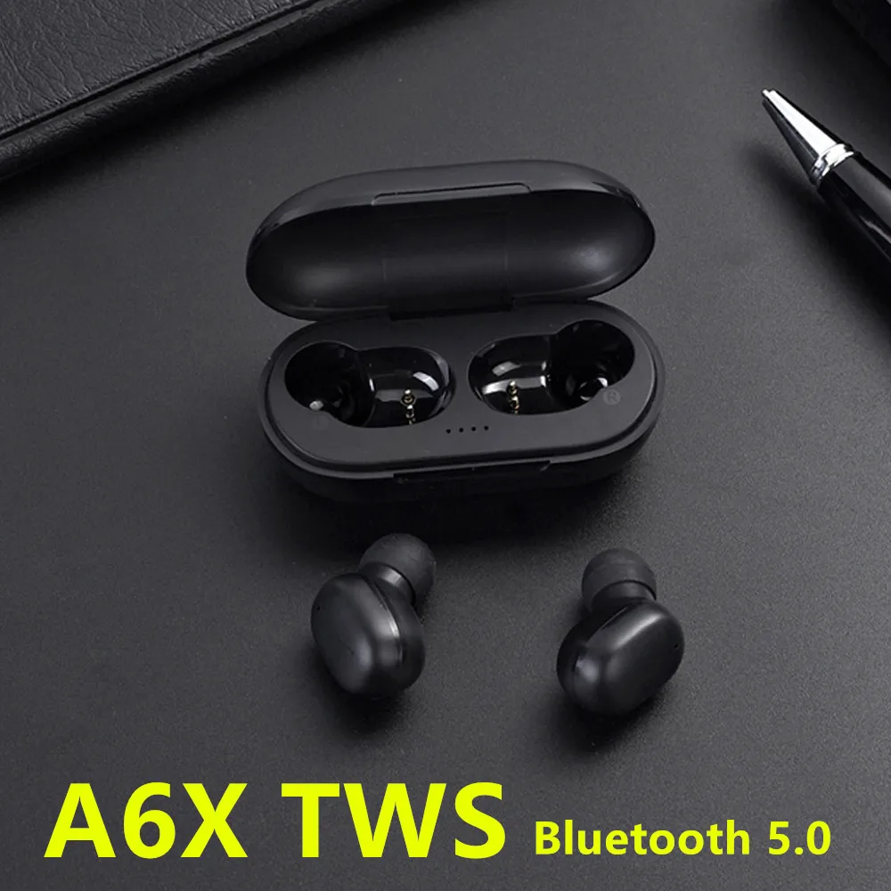 A6X TWS de huellas Dactilares Touch Bluetooth Auricular PK GT1 Pro Wireless Auriculares HD 6D Estéreo con Cancelación de Ruido Deporte Auriculares Con Micrófono 2
