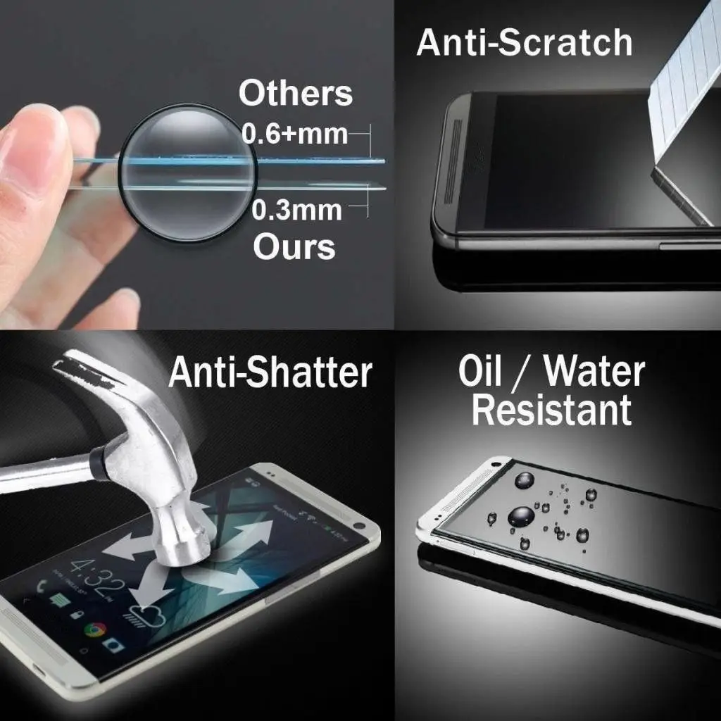 Samsung Galaxy A70, Conjunto de 2 piezas de vidrio templado protector de pantalla anti-arañazos ultra delgado y fácil de instalar 2