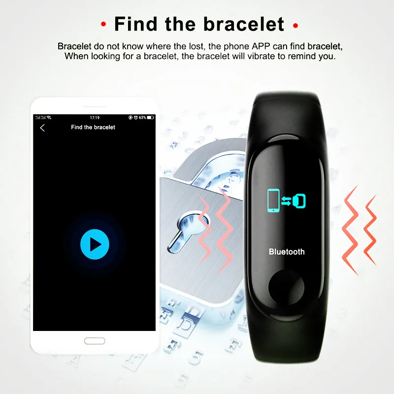 Reloj Digital de los Hombres o de las Mujeres Reloj Inteligente de la Frecuencia Cardíaca Sangre PressureSleep Monitor Podómetro conexión Bluetooth smart band pulsera 2