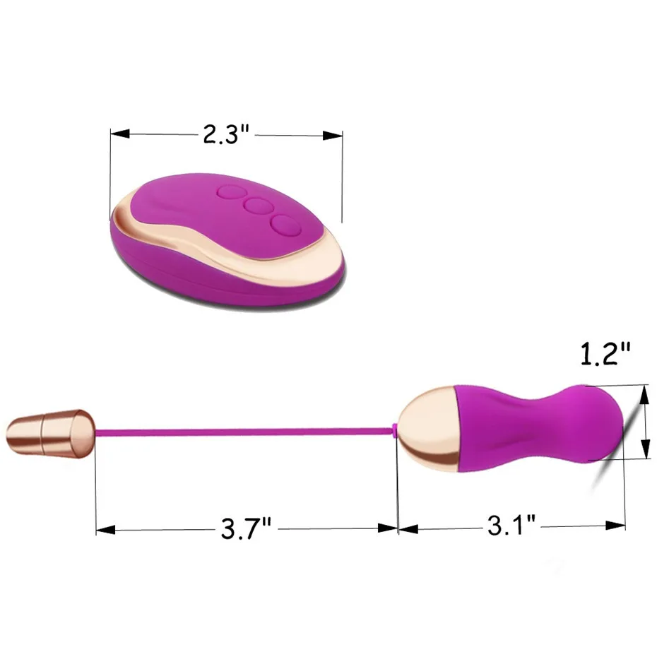 10 velocidades Control Remoto Inalámbrico Vibrador Bala Vibrador Recargable USB Amor Huevos de Juguetes Sexuales, Productos para la Mujer de la Vagina de la Máquina 2