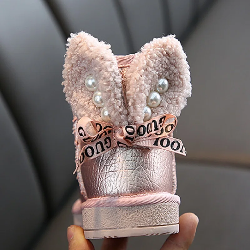 Botas De Nieve Niños 2020 Coreano De Invierno Las Niñas Se Sentía Cálida De La Princesa De La Pu Impermeable Botas De Felpa Bebé De Arranque, Zapatos De Niñas De Calzado 2