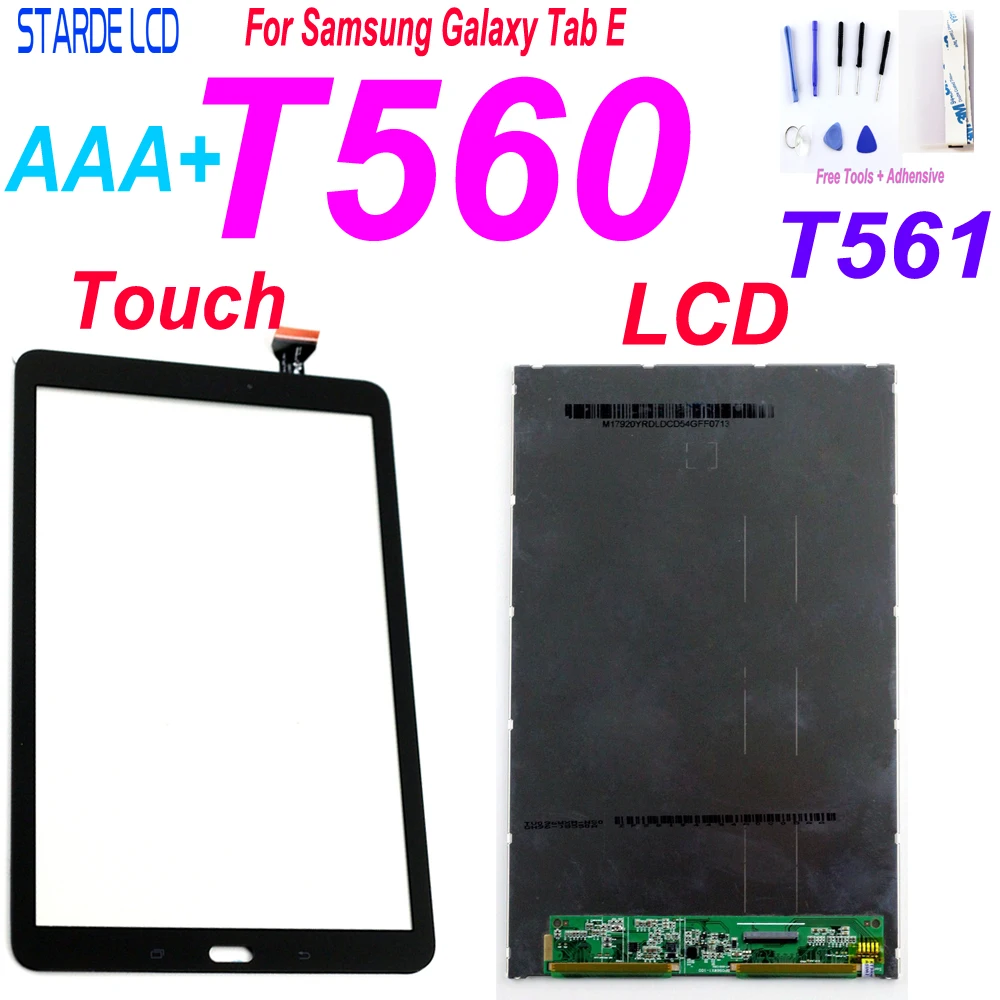 Nuevo Para Samsung Galaxy Tab E SM-T560 T560 T561 Pantalla LCD Con Panel de Pantalla Táctil Digitalizador Asamblea 2