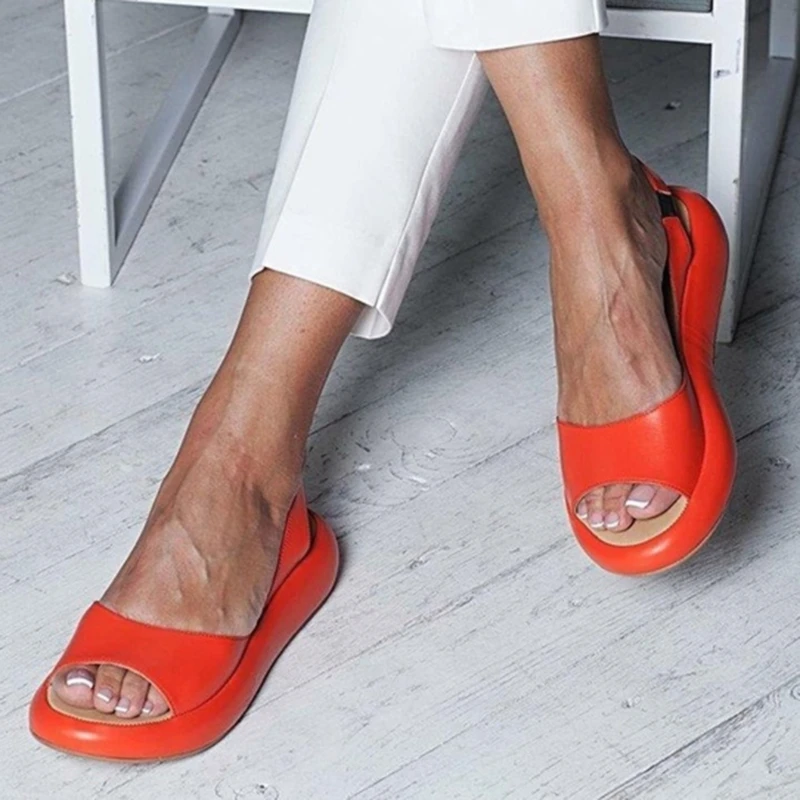 Nueva 2020 Color Caramelo De Las Mujeres Sandalias Chanclas De Verano De Roma Slip-On Transpirable Antideslizante Zapatos De Mujer Diapositivas Sólido Casual Femenina 2
