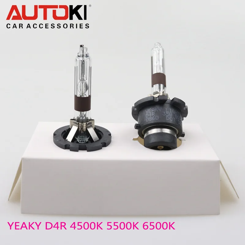 Autoki Yeaky Serie de 35W Super Brillo HID Xenon Bombilla D4R/D4S lámpara HID para el reemplazo del bulbo de halógeno 4500K 5500K 6500K 2