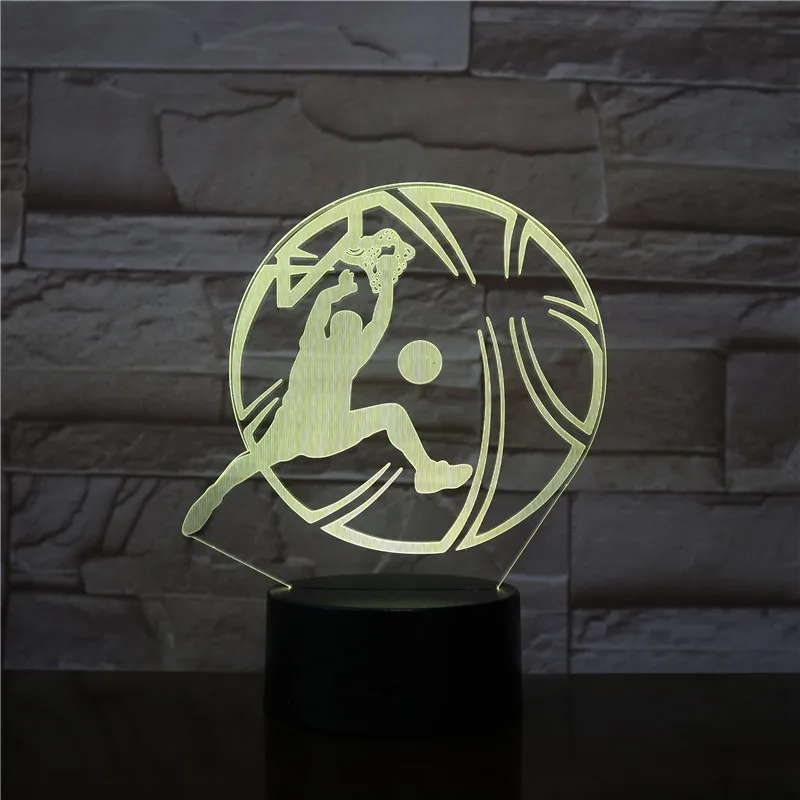 Baloncesto Rapaces 3D LED Luz de la Noche para el Club de Oficina en el Hogar Decoración de la Habitación de la Luz de Regalos para niños Kid Colorida Lámpara de Escritorio Dropshipping 2