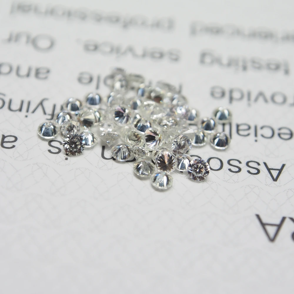 0.5 quilates/ bolsa de Laboratorio Creado moissanite diamante suelto de piedras preciosas de tamaño pequeño moissanite de 0,8-2,9 mm excelente corte para el anillo de decisiones 2