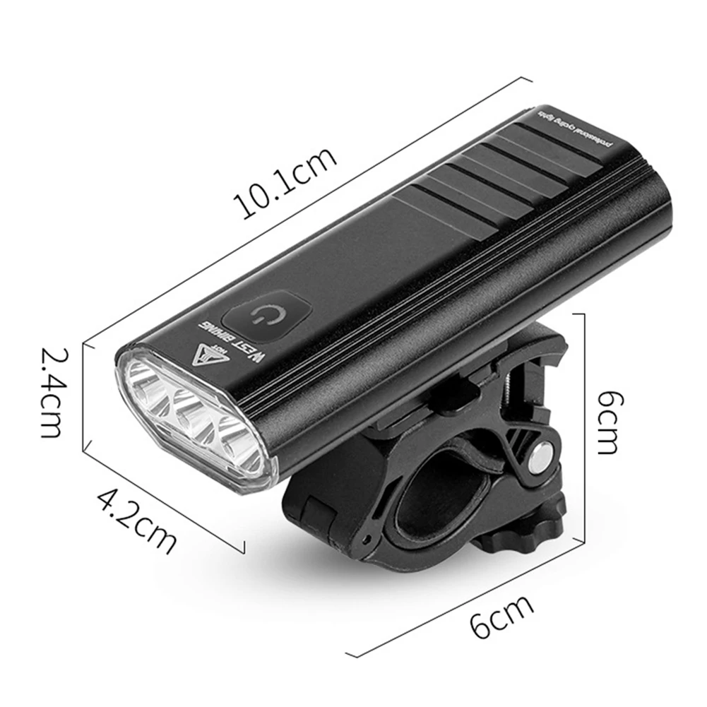 Al OESTE de la BICICLETA de 3000 Lumen Luz de la Bici de 3 T6 LED USB 5200mAh batería Recargable de MTB Delantera y Trasera de la Lámpara Impermeable Linterna Con 2 Corchetes 2
