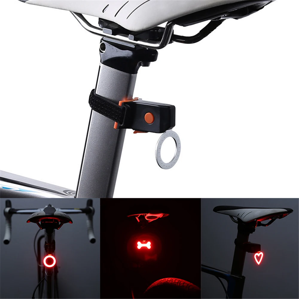 USB Recargable de la Bici de la Luz Trasera de la Cola de la Lámpara LED de Bicicletas de Advertencia de Seguridad Impermeable 2
