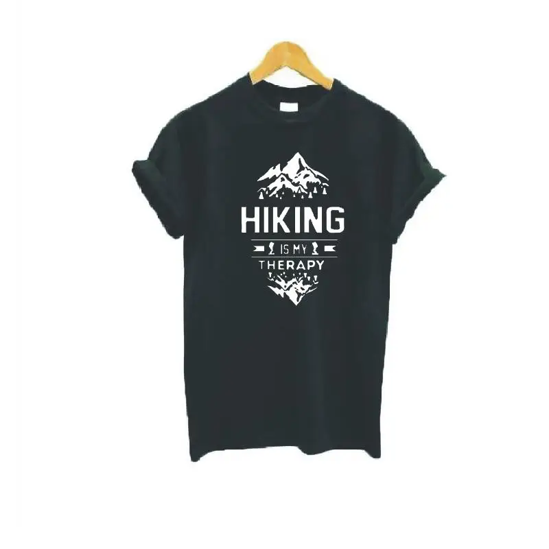 Camiseta de las Mujeres de Las Montañas Están Llamando y debo Ir de Hipster Mujeres Lema de la Camiseta de la Camisa de las Señoras de Harajuku Divertida Camiseta Tops 2