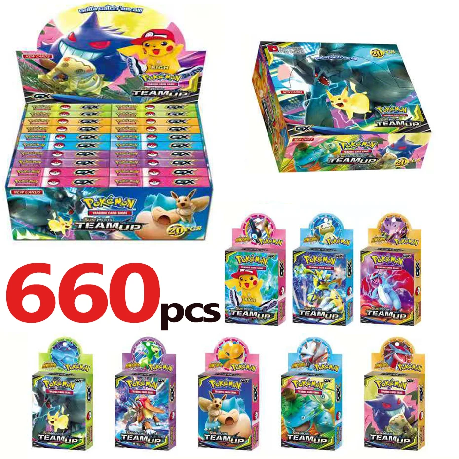 324Pcs/conjunto de Tarjetas Pokemon TCG:Dragon Majestad Caja auxiliar de Comercio de Juego de cartas Carta de Juguete 2