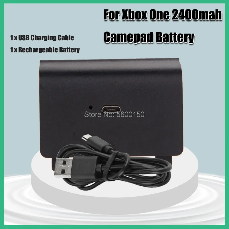 2400mAh batería Recargable Ni-MH batería + Cable USB Para el XBOX UN Controlador Gamepad Inalámbrico Baterías de Repuesto kits de 2