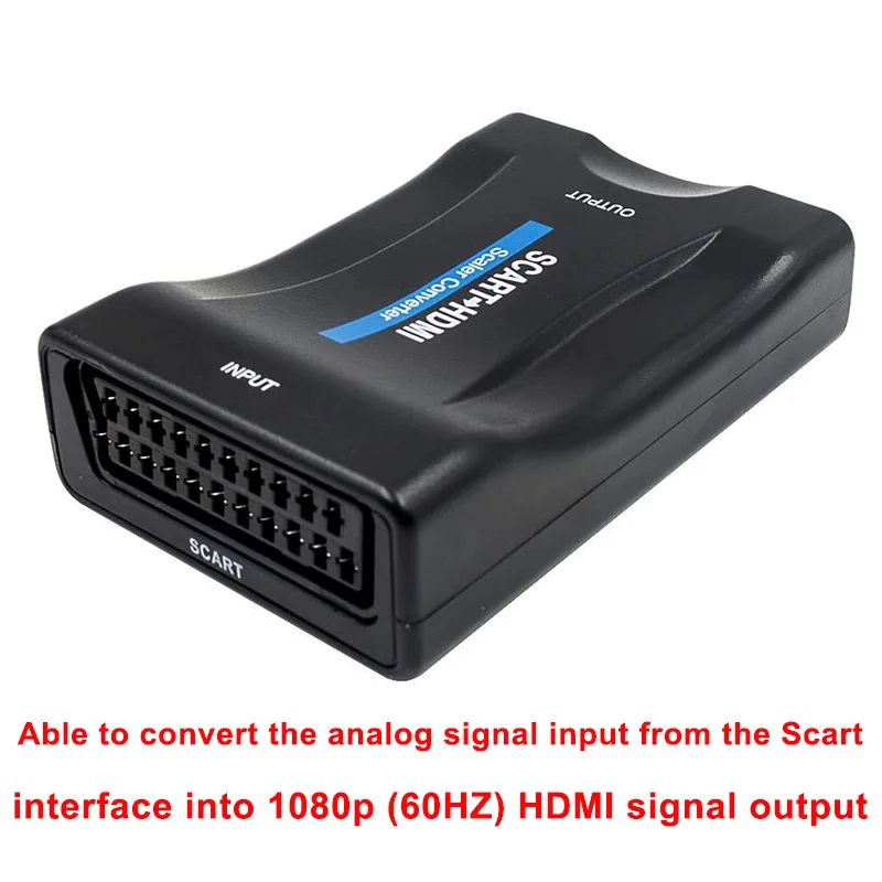 1080P SCART a HDMI de Vídeo de Audio de Lujo Convertidor Adaptador HDTV Cielo Cuadro de STB para la TV de alta definición de DVD para el Cielo Cuadro de STB Plug and Play 2