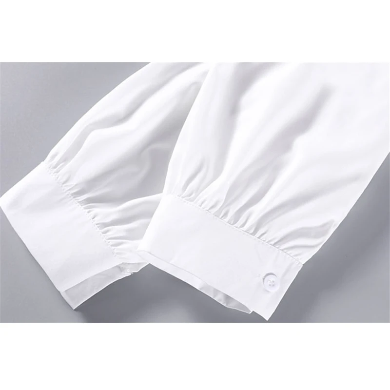 Blusa blanca de las Mujeres de Otoño de Manga Larga de Algodón de Mujer Tops y Blusas de cuello Peter pan de la Camisa de la Chica Suelta Casual de las Señoras Blusas 2