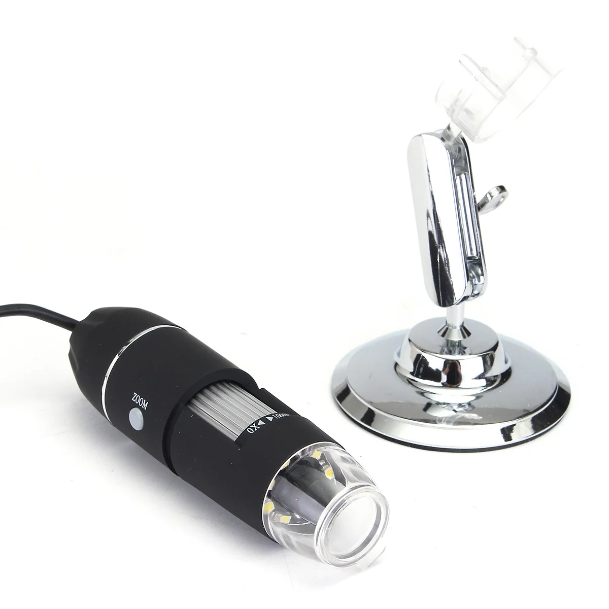 Portátil de Mano Alimentado por USB Microscopio Digital 1000X 2MP 8 LEDs Endoscopio Escritorio Loup Cámara con Zoom Lupa con Soporte de Metal 2