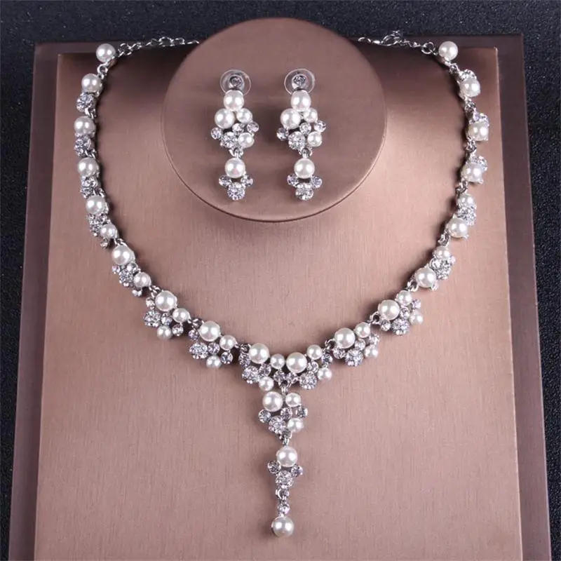 Alexzendra la Joyería de la Boda Flores de Forma de Cristal Clásico de Novia Collar de diamantes de Imitación de Cristal de Lujo de la Joyería para las Mujeres 2