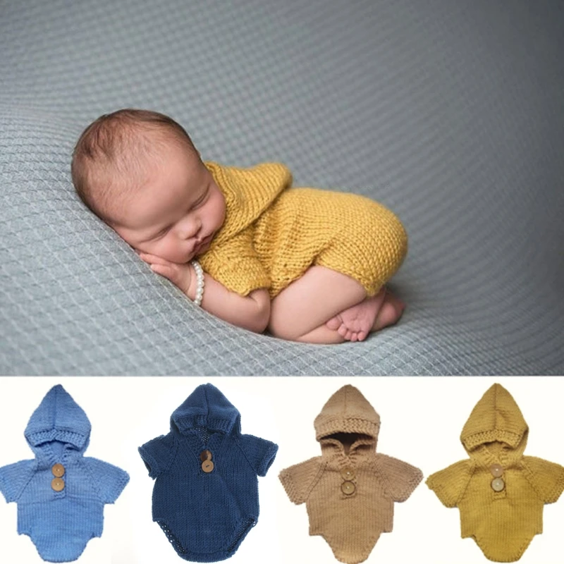 Recién Nacido Traje De Fotografía Mameluco De Crochet Ropa De Bebé De La Foto De Props, Vestuario 2